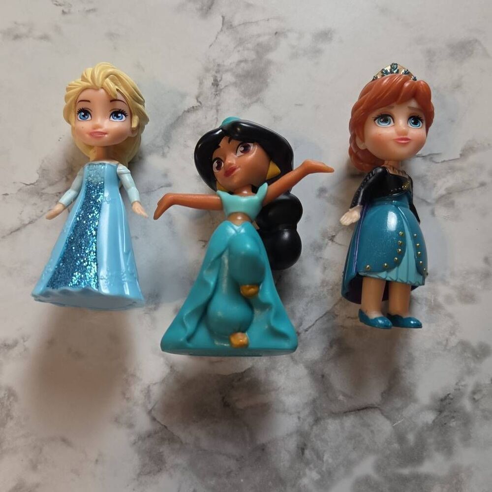 Disney Princess Mini Toddler Dolls, featuring Elsa from Frozen, Jasmine from Ala